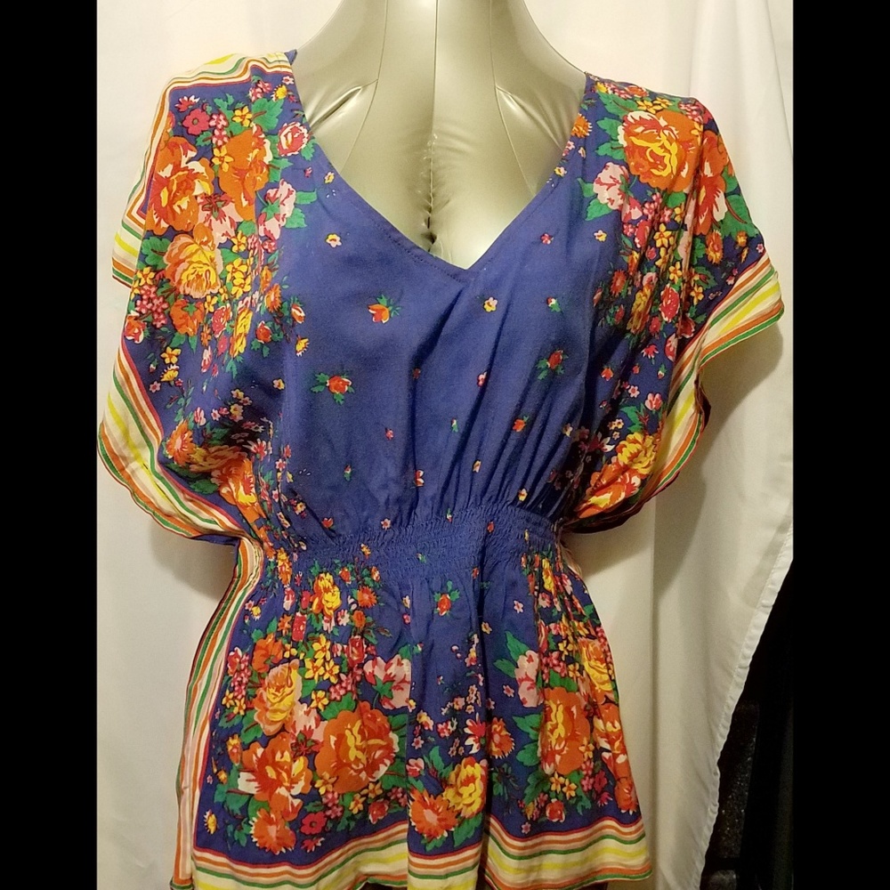 Flying Tomato Bell Sleeve Boho Style Multicolored